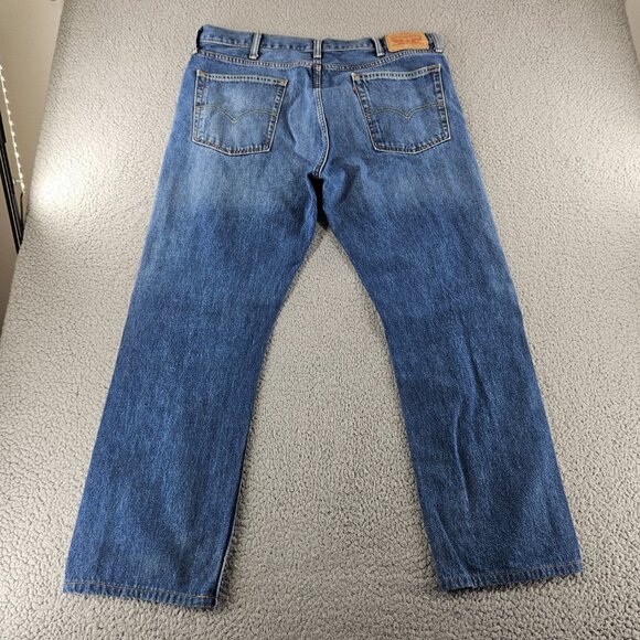 Levis Jeans Mens 38x32 (40x30) Blue 513 Slim Straight Modern - Picture 11 of 16